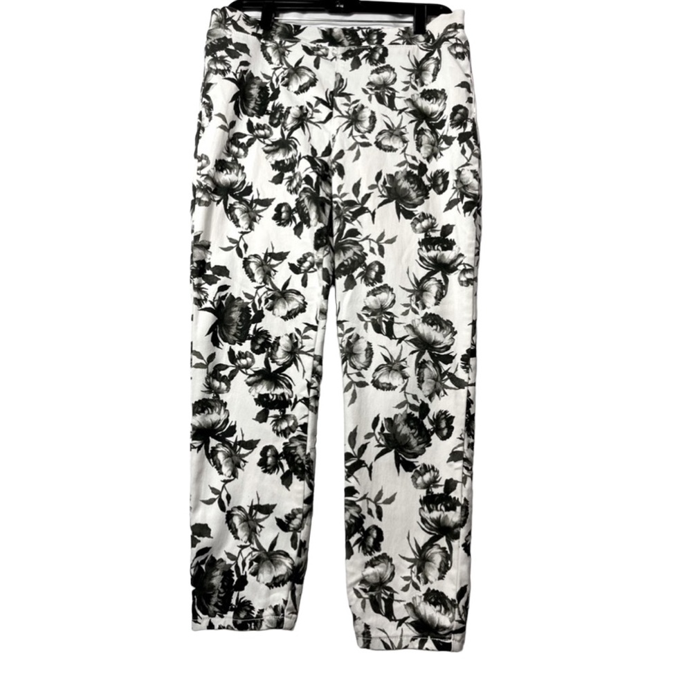 i Jeans By Buffalo Pascalia Women’s White Pants with Black Roses XL